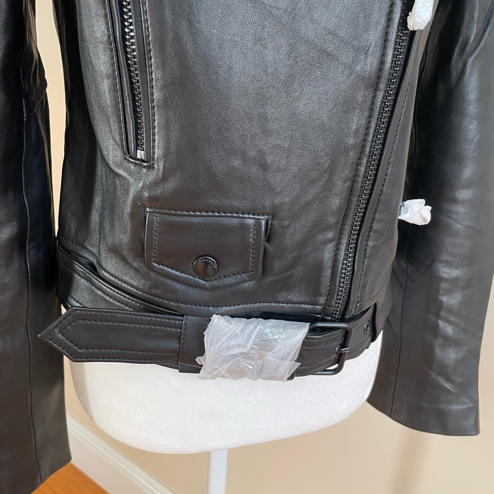 Leather Biker Jacket with Matte Black Hardware from Ena Pelly - Picture 9 of 14